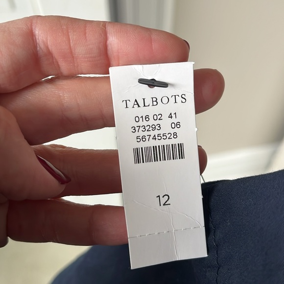 NWT Talbots Perfect Crop Pant, Navy, Size 12 - Picture 8 of 9